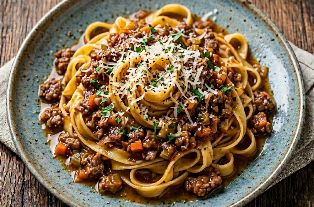 Tagliatelle al ragù di chianina
