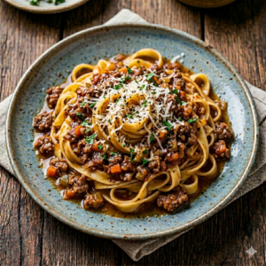 Tagliatelle al ragù di chianina