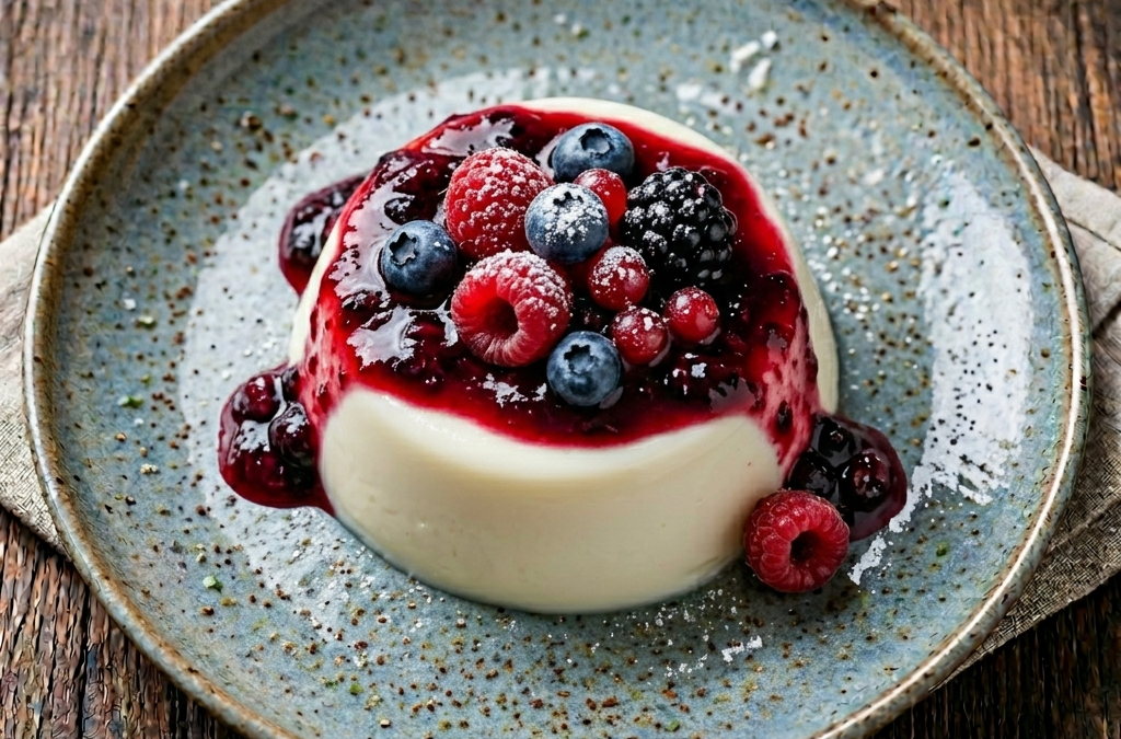 Panna cotta ai frutti di bosco